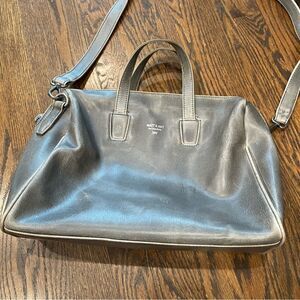 MATT & NAT Gray Vegan Leather Mitsuko Bowling Bag
